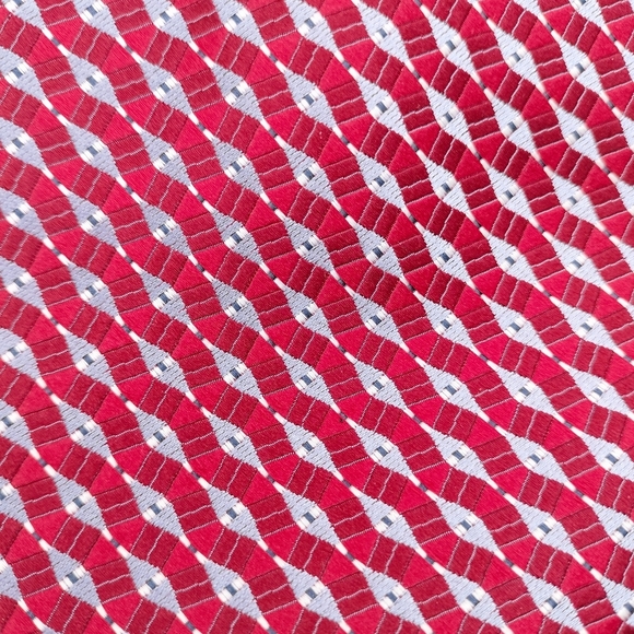 Ike Behar New York Imported Silk Tie Necktie Geometric Jacquard USA - Picture 10 of 13